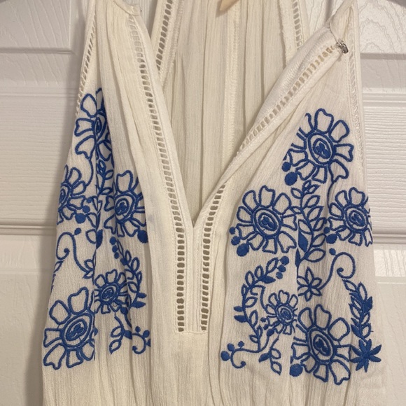 Blue & White Maxi Dress. size small - Picture 2 of 3